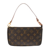 LOUIS VUITTON ルイヴィトン モノグラム ポシェット アクセソワール ブラウン M51980 レディース モノグラムキャンバス アクセサリーポーチ Bランク 中古 銀蔵