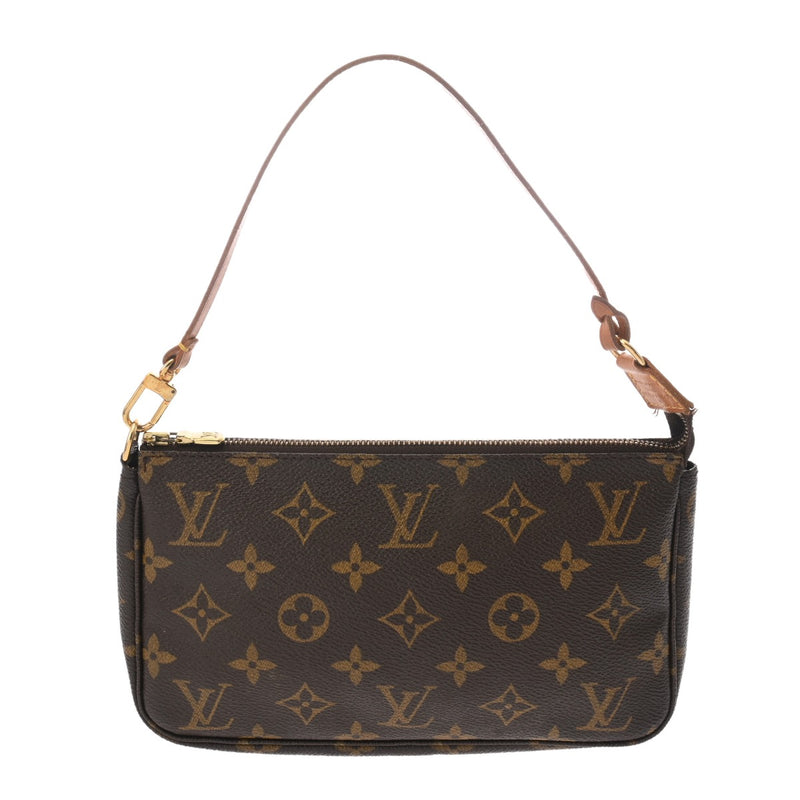 LOUIS VUITTON ルイヴィトン モノグラム ポシェット アクセソワール ブラウン M51980 レディース モノグラムキャンバス アクセサリーポーチ Bランク 中古 銀蔵
