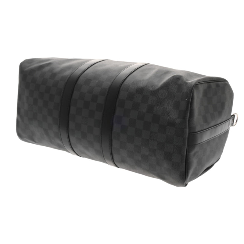 LOUIS VUITTON ルイヴィトン ダミエグラフィット キーポルバンドリエール 45 黒/グレー N41418 メンズ ダミエキャンバス ボストンバッグ ABランク 中古 銀蔵
