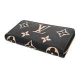 LOUIS VUITTON ルイヴィトン モノグラムアンプラント ジッピーウォレット ブラック/ベージュ M80481 レディース レザー 長財布 Aランク 中古 銀蔵