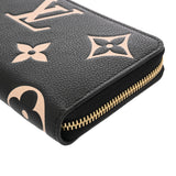 LOUIS VUITTON ルイヴィトン モノグラムアンプラント ジッピーウォレット ブラック/ベージュ M80481 レディース レザー 長財布 Aランク 中古 銀蔵