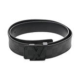 LOUIS VUITTON ルイヴィトン ダミエグラフィット サンチュール LVイニシャル 105 黒/グレー M9808 メンズ ダミエキャンバス ベルト Aランク 中古 銀蔵