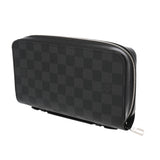 LOUIS VUITTON ルイヴィトン ダミエグラフィット ジッピー XL  黒/グレー N41503 メンズ ダミエキャンバス 長財布 Aランク 中古 銀蔵