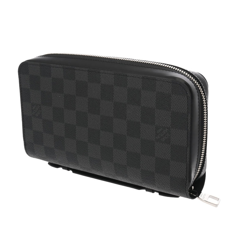 LOUIS VUITTON ルイヴィトン ダミエグラフィット ジッピー XL  黒/グレー N41503 メンズ ダミエキャンバス 長財布 Aランク 中古 銀蔵