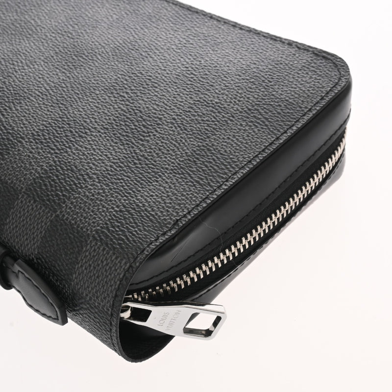LOUIS VUITTON ルイヴィトン ダミエグラフィット ジッピー XL  黒/グレー N41503 メンズ ダミエキャンバス 長財布 Aランク 中古 銀蔵