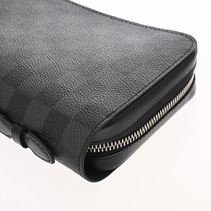 LOUIS VUITTON ルイヴィトン ダミエグラフィット ジッピー XL  黒/グレー N41503 メンズ ダミエキャンバス 長財布 Aランク 中古 銀蔵