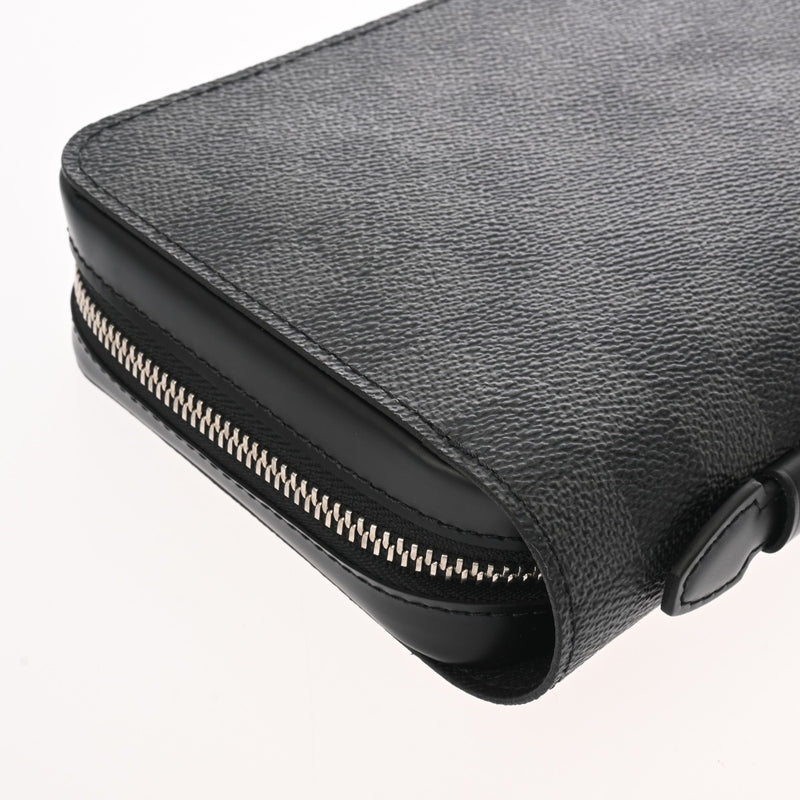 LOUIS VUITTON ルイヴィトン ダミエグラフィット ジッピー XL  黒/グレー N41503 メンズ ダミエキャンバス 長財布 Aランク 中古 銀蔵