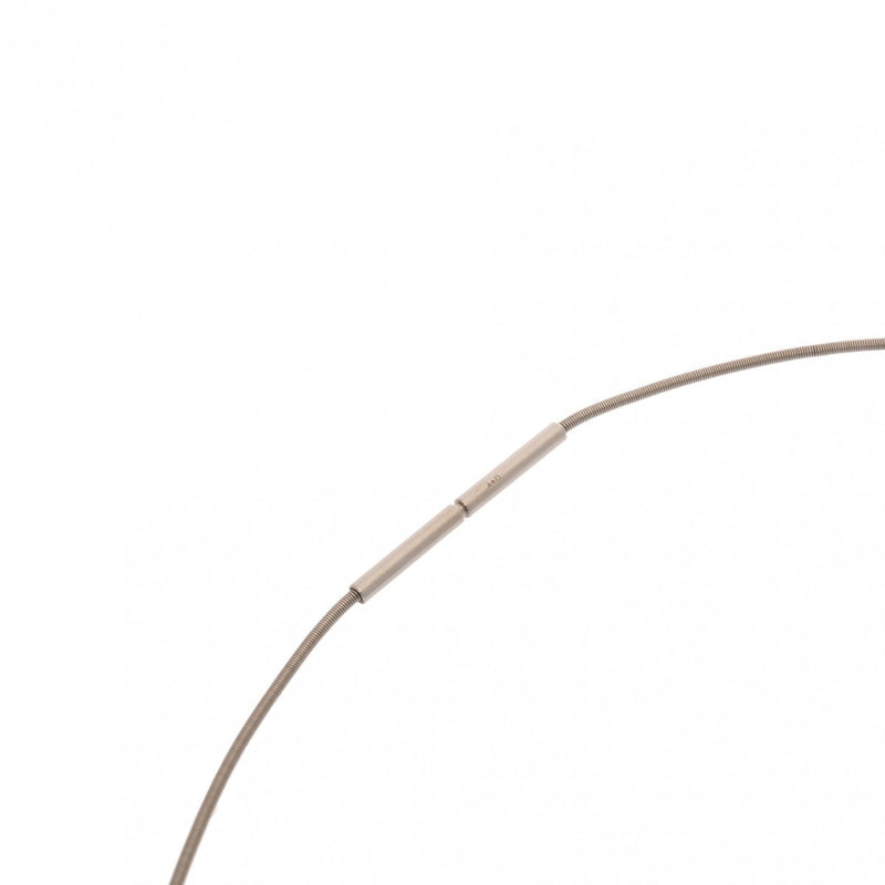 HERMES エルメス カードアッシュ Hキューブ アイボリー レディース シルバー金具 ネックレス Aランク 中古 銀蔵