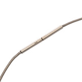 HERMES エルメス カードアッシュ Hキューブ アイボリー レディース シルバー金具 ネックレス ABランク 中古 銀蔵