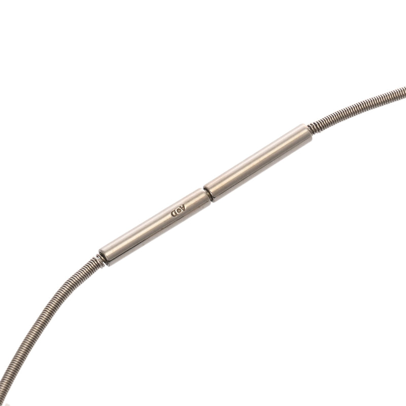 HERMES エルメス カードアッシュ Hキューブ アイボリー レディース シルバー金具 ネックレス ABランク 中古 銀蔵