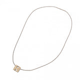 HERMES エルメス カードアッシュ Hキューブ アイボリー レディース シルバー金具 ネックレス ABランク 中古 銀蔵