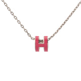 HERMES エルメス ポップアッシュ ミニ ネックレス シルバー金具 ピンク レディース GP ネックレス Aランク 中古 銀蔵