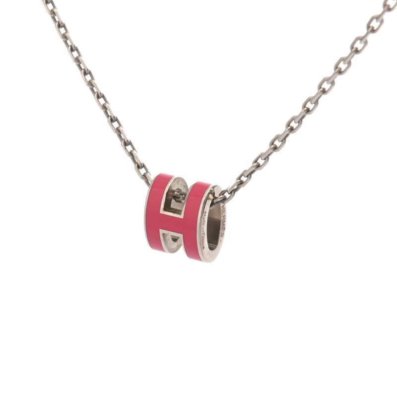 HERMES エルメス ポップアッシュ ミニ ネックレス シルバー金具 ピンク レディース GP ネックレス Aランク 中古 銀蔵