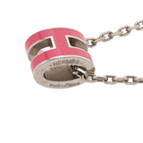 HERMES エルメス ポップアッシュ ミニ ネックレス シルバー金具 ピンク レディース GP ネックレス Aランク 中古 銀蔵