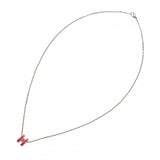 HERMES エルメス ポップアッシュ ミニ ネックレス シルバー金具 ピンク レディース GP ネックレス Aランク 中古 銀蔵