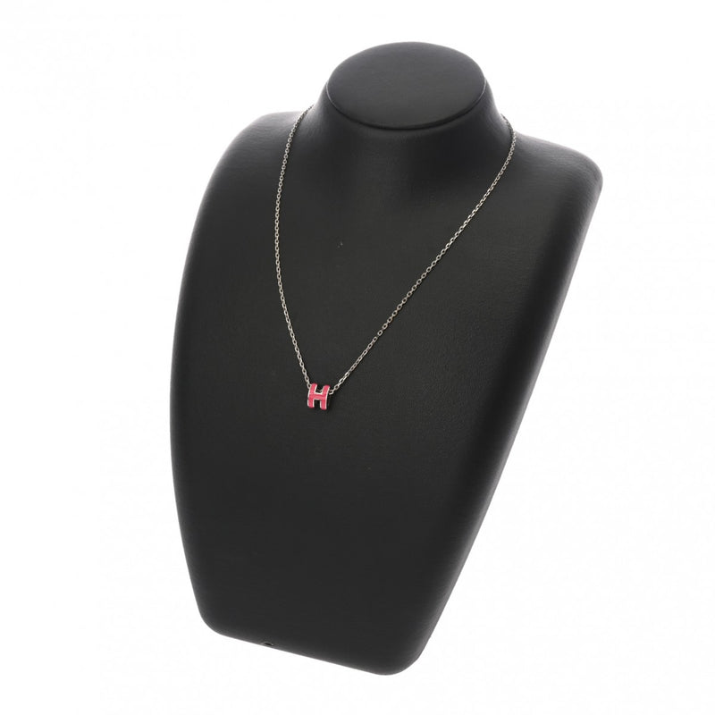 HERMES エルメス ポップアッシュ ミニ ネックレス シルバー金具 ピンク レディース GP ネックレス Aランク 中古 銀蔵