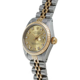 ロレックス デイトジャスト 10Pダイヤ 69173G R番(1987年頃製造) シャンパン/ダイヤモンド レディース 腕時計 自動巻き 中古 銀蔵