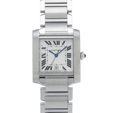 カルティエ タンク フランセーズ LM W51002Q3 シルバー メンズ 腕時計 自動巻き 中古 銀蔵