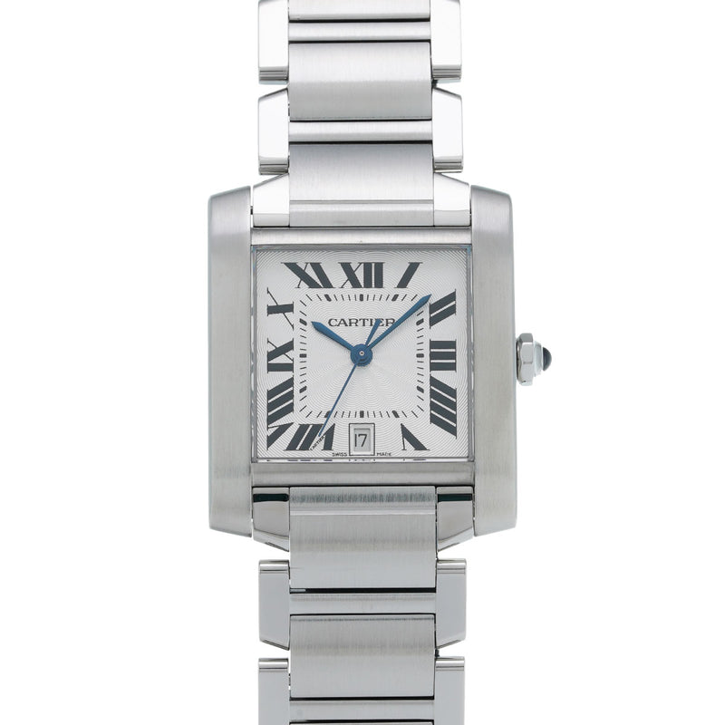 カルティエ タンク フランセーズ LM W51002Q3 シルバー メンズ 腕時計 自動巻き 中古 銀蔵