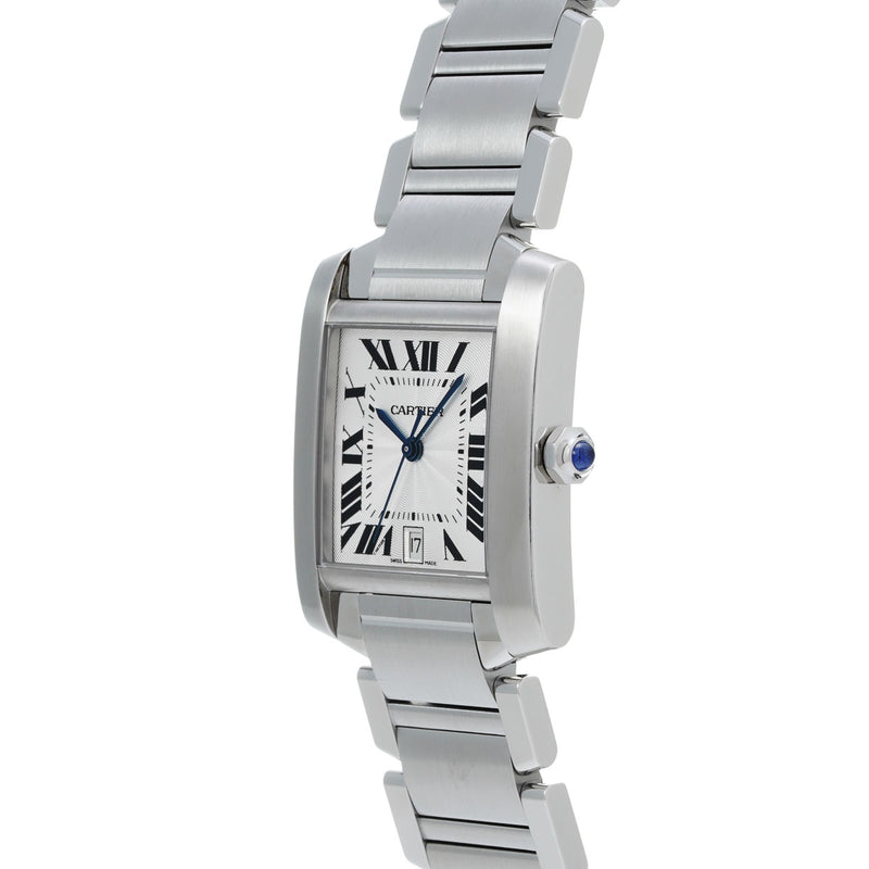 カルティエ タンク フランセーズ LM W51002Q3 シルバー メンズ 腕時計 自動巻き 中古 銀蔵