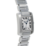 カルティエ タンク フランセーズ LM W51002Q3 シルバー メンズ 腕時計 自動巻き 中古 銀蔵