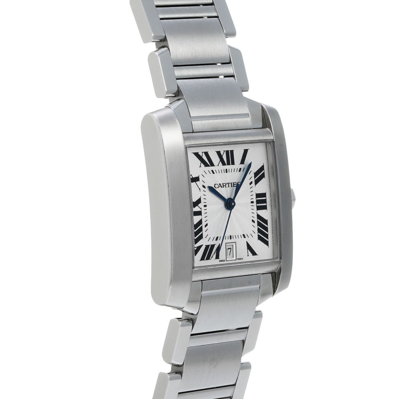カルティエ タンク フランセーズ LM W51002Q3 シルバー メンズ 腕時計 自動巻き 中古 銀蔵