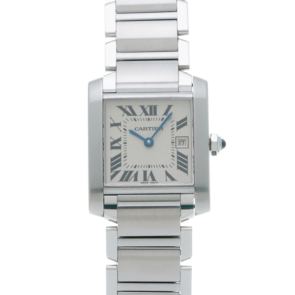 カルティエ タンク フランセーズ MM W51011Q3 アイボリー ボーイズ 腕時計 クォーツ 中古 銀蔵