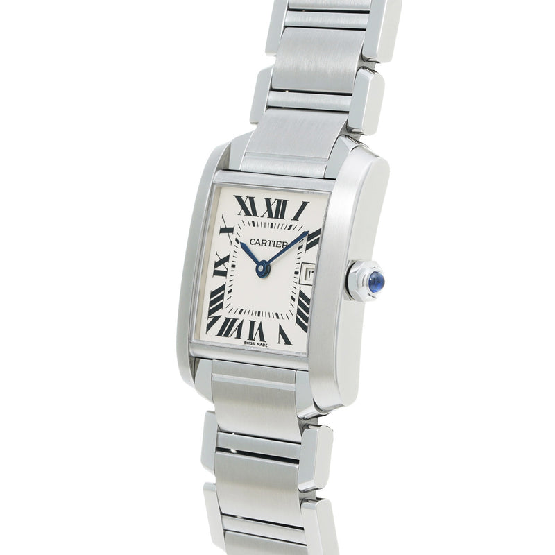 カルティエ タンク フランセーズ MM W51011Q3 アイボリー ボーイズ 腕時計 クォーツ 中古 銀蔵