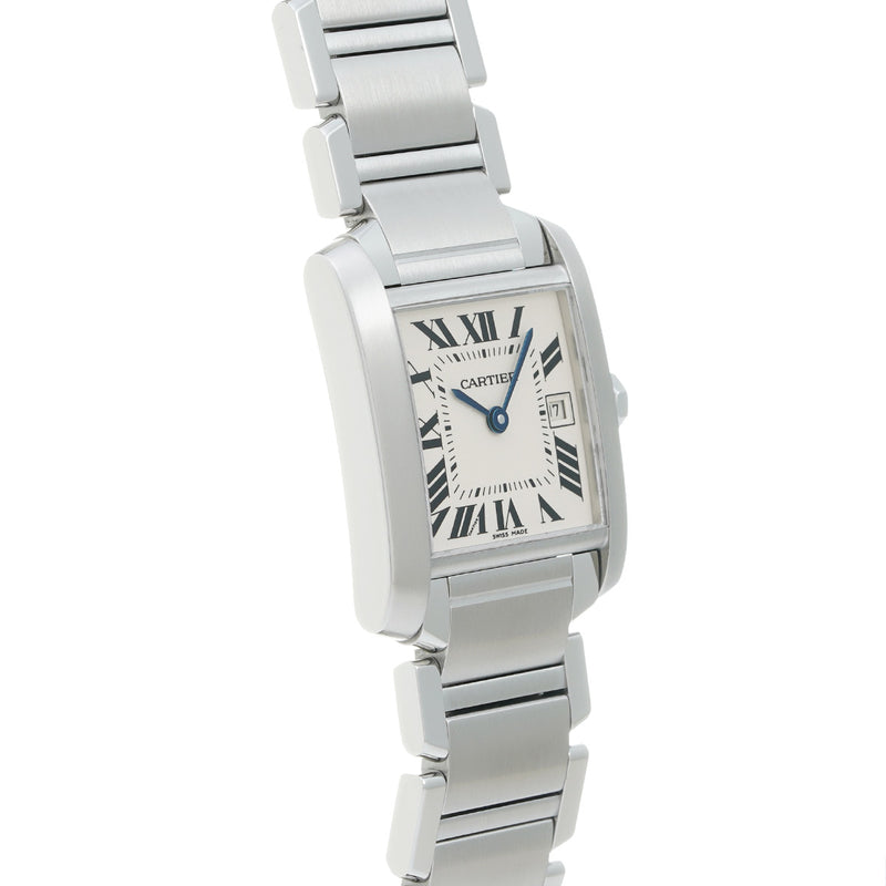 カルティエ タンク フランセーズ MM W51011Q3 アイボリー ボーイズ 腕時計 クォーツ 中古 銀蔵