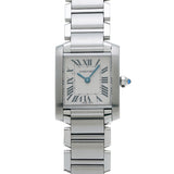 カルティエ タンク フランセーズ SM W51008Q3 ホワイト レディース 腕時計 クォーツ 中古 銀蔵