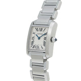 カルティエ タンク フランセーズ SM W51008Q3 ホワイト レディース 腕時計 クォーツ 中古 銀蔵