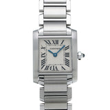 カルティエ タンク フランセーズ SM 新文字盤 W51008Q3 ホワイト レディース 腕時計 クォーツ 中古 銀蔵