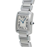 カルティエ タンク フランセーズ SM 新文字盤 W51008Q3 ホワイト レディース 腕時計 クォーツ 中古 銀蔵