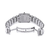 カルティエ タンク フランセーズ SM 新文字盤 W51008Q3 ホワイト レディース 腕時計 クォーツ 中古 銀蔵