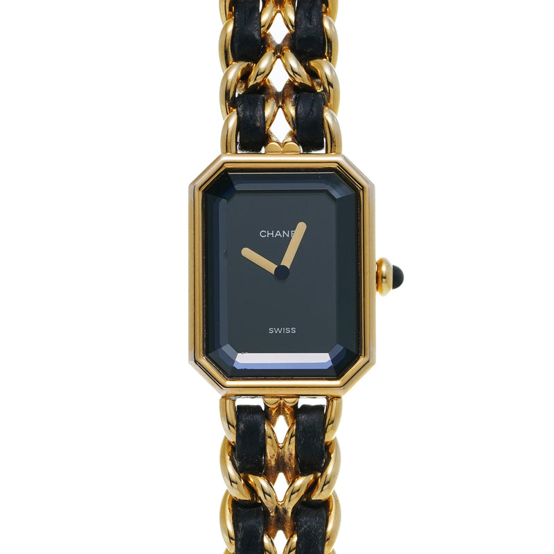 シャネル プルミエール Mサイズ H0001 ブラック レディース 腕時計 クォーツ 中古 銀蔵