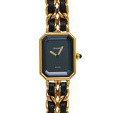 シャネル プルミエール Mサイズ H0001 ブラック レディース 腕時計 クォーツ 中古 銀蔵