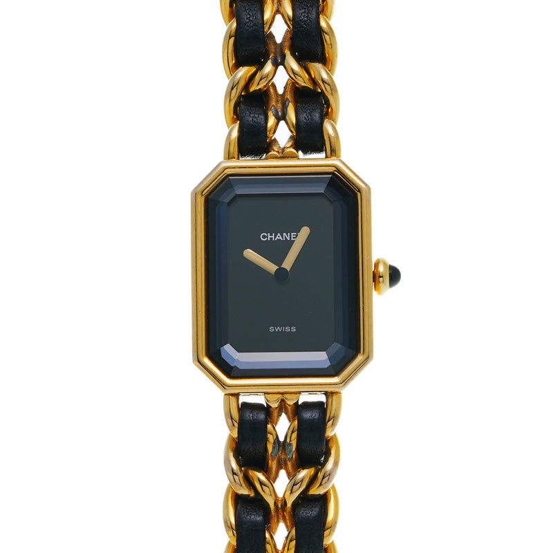 シャネル プルミエール Mサイズ H0001 ブラック レディース 腕時計 クォーツ 中古 銀蔵