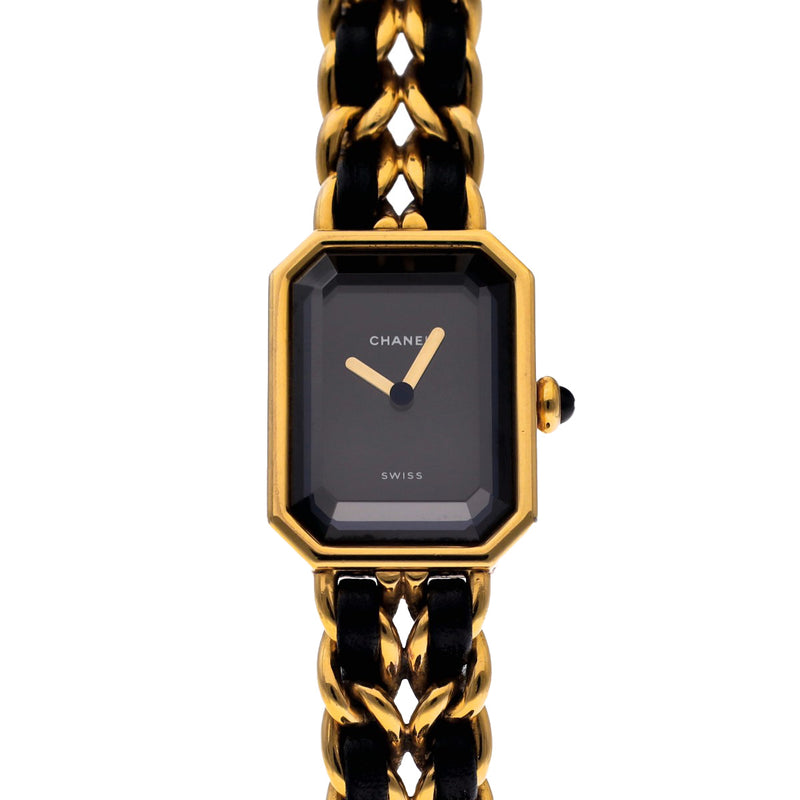 シャネル プルミエール Mサイズ H0001 ブラック レディース 腕時計 クォーツ 中古 銀蔵
