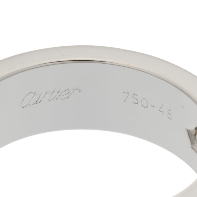 CARTIER カルティエ ラブリング ハーフダイヤ #48 8号 レディース K18ホワイトゴールド WG リング・指輪 Aランク 中古 銀蔵