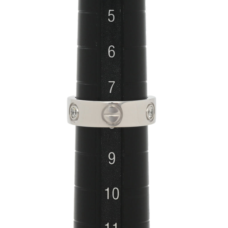 CARTIER カルティエ ラブリング ハーフダイヤ #48 8号 レディース K18ホワイトゴールド WG リング・指輪 Aランク 中古 銀蔵