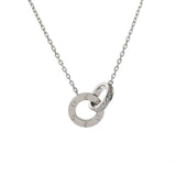 CARTIER カルティエ ラブ ネックレス レディース K18ホワイトゴールド WG ネックレス Aランク 中古 銀蔵