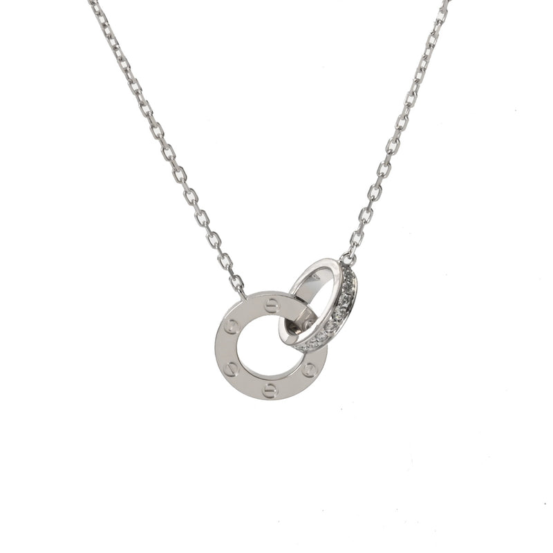 CARTIER カルティエ ラブ ネックレス レディース K18ホワイトゴールド WG ネックレス Aランク 中古 銀蔵