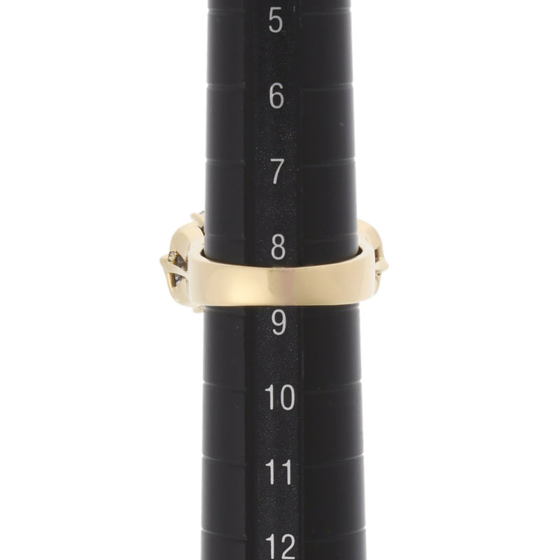 no brand ノーブランド 翡翠 ダイヤ 8.5号 レディース K18イエローゴールド YG ヒスイ リング・指輪 Aランク 中古 銀蔵