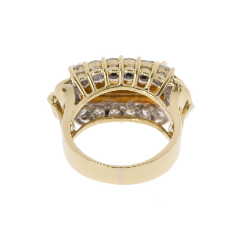 no brand ノーブランド 翡翠 ダイヤ 8.5号 レディース K18イエローゴールド YG ヒスイ リング・指輪 Aランク 中古 銀蔵