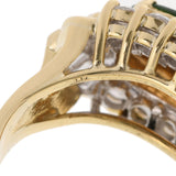 no brand ノーブランド 翡翠 ダイヤ 8.5号 レディース K18イエローゴールド YG ヒスイ リング・指輪 Aランク 中古 銀蔵