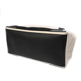 BALENCIAGA バレンシアガ ネイビーカバス M ホワイト ブラック 339936 レディース キャンバス レザー ハンドバッグ ABランク 中古 銀蔵