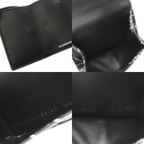 BALENCIAGA バレンシアガ コンパクトウォレット ホワイトロゴ ブラック ホワイト 551921 ユニセックス レザー 三つ折り財布 Aランク 中古 銀蔵