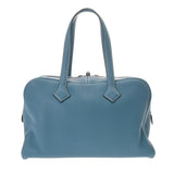 HERMES エルメス ヴィクトリア 35  ブルージーン □N刻印(2010年頃) レディース トリヨンクレマンス ハンドバッグ ABランク 中古 銀蔵