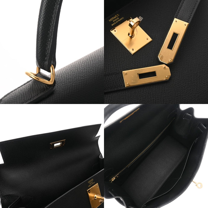 HERMES エルメス ケリー 28 外縫い 2WAY ブラック B刻印(2023年頃) レディース ヴォーエプソン ハンドバッグ 新同 中古 銀蔵
