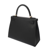 HERMES エルメス ケリー 28 外縫い 2WAY ブラック B刻印(2023年頃) レディース ヴォーエプソン ハンドバッグ 新同 中古 銀蔵